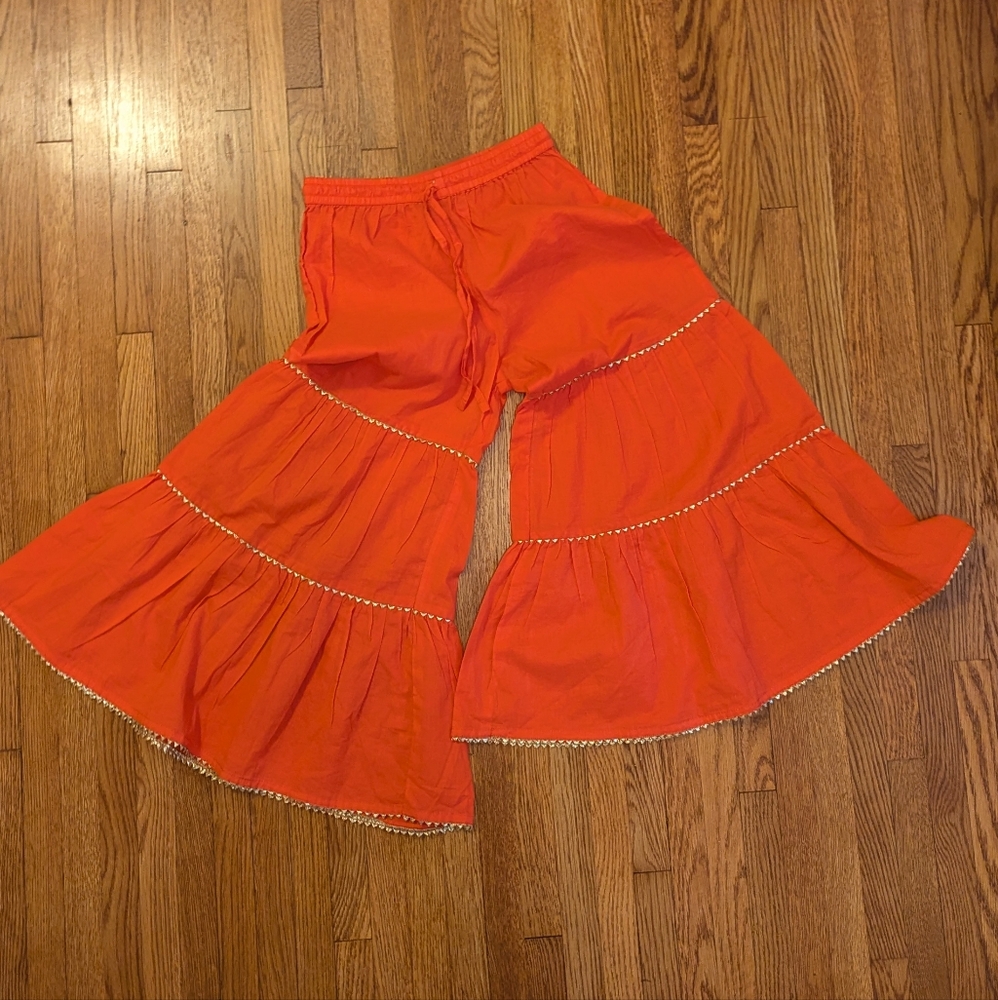 Orange Kids Flared Pants